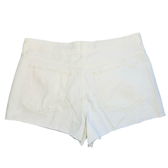 Madewell White Relaxed Denim Shorts 32 - Picture 2 of 4